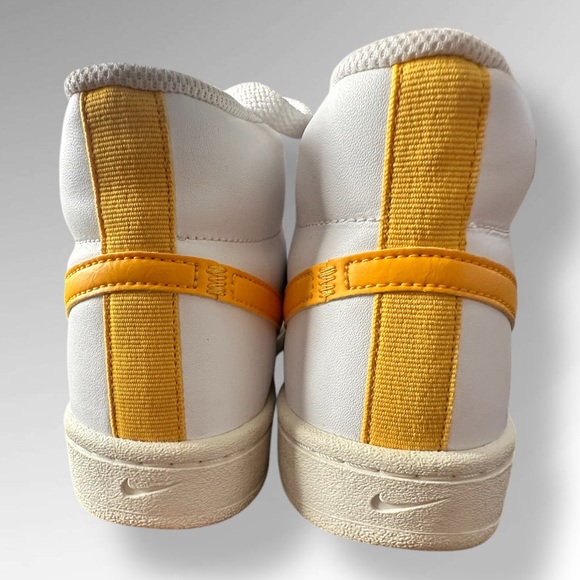 Nike Womens 8 Sneaker Court Royale 2 Mid White Gold Swoosh Retro Shoe DJ2005-100 - Picture 4 of 12